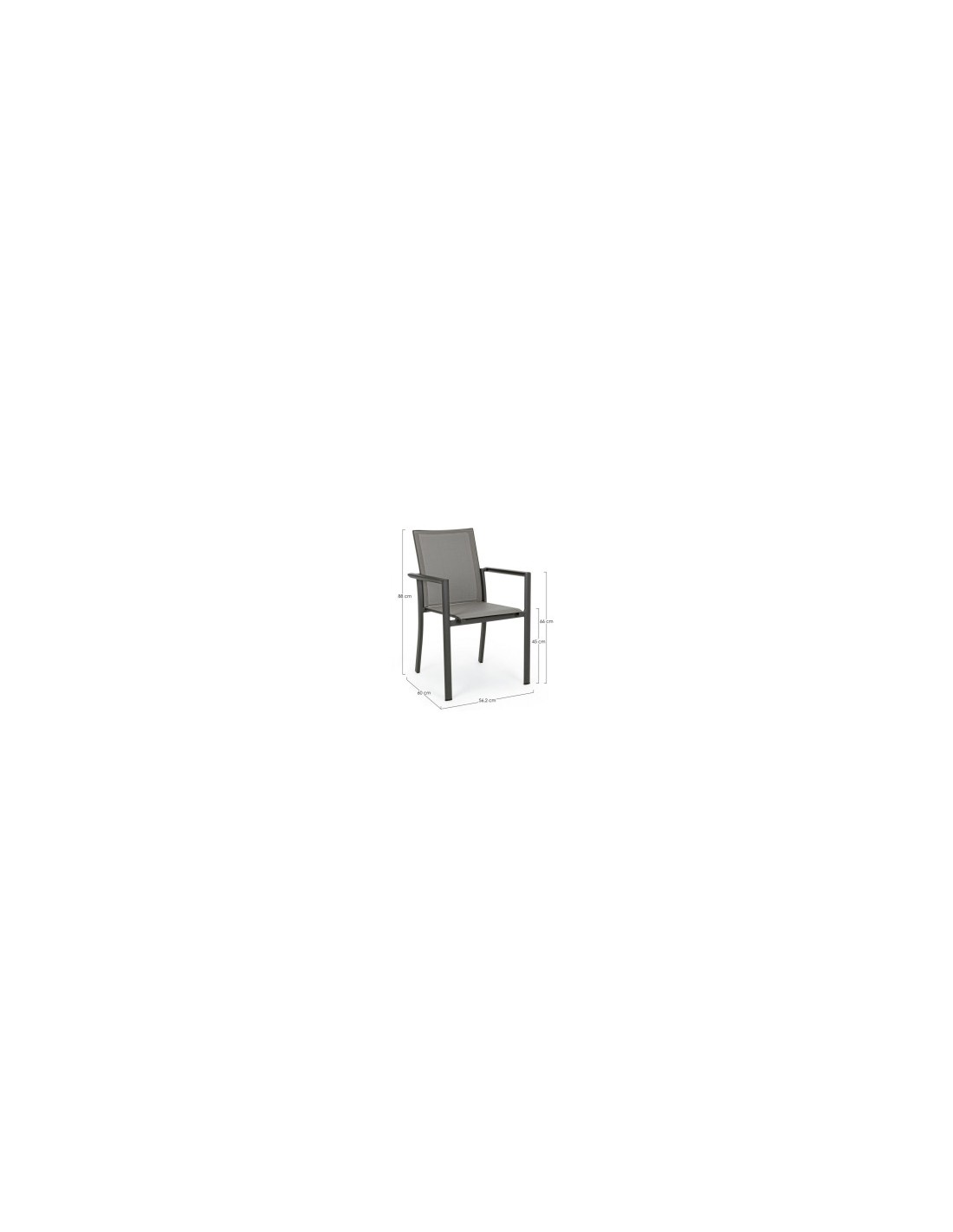 SEDIA 0662739 KONNOR ANTRACITE CON BRACCIOLI su TreG Ingrosso