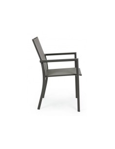 SEDIA 0662739 KONNOR ANTRACITE CON BRACCIOLI su TreG Ingrosso