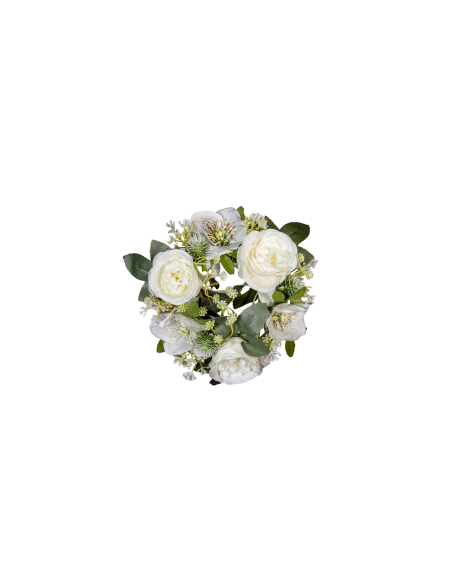 GIROCANDELA 268014436 22CM ROSE BIANCHE