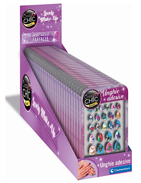 CRAZY CHIC 18134 UNGHIE ADESIVE FARFALLE