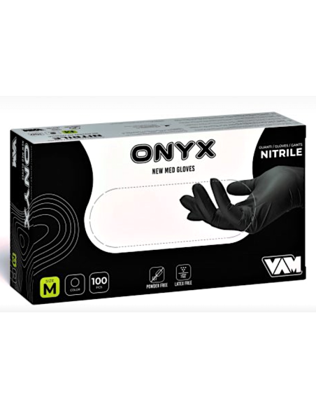 CONF 100 GUANTI NITRILE MIS.M NERO