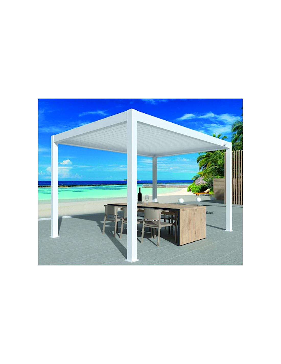 PERGOLA BIOCLIMATICA ATENA120 3X4 BIANCA