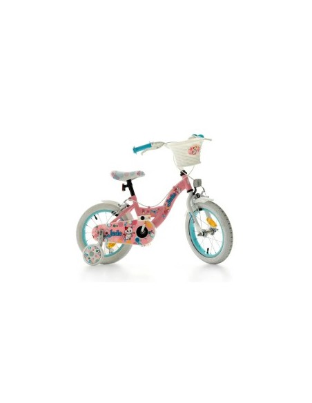 Bici 14", Jade, con Rotelline Stabilizzatrici, Telaio in Acciaio, Ruote a Raggi, Monovelocità
