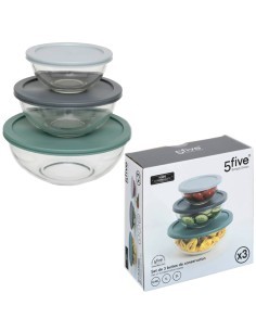 SET 3 CONTENITORI 203036 VETRO 0,40/1/2LT