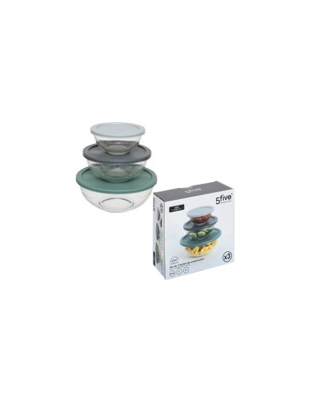 SET 3 CONTENITORI 203036 VETRO 0,40/1/2LT