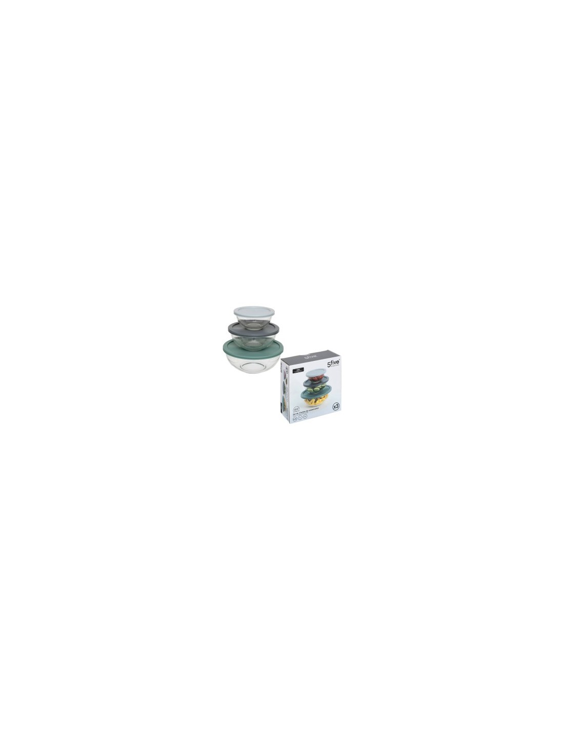 SET 3 CONTENITORI 203036 VETRO 0,40/1/2LT