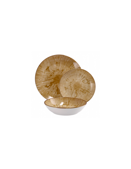 SERVIZIO TAVOLA 18PZ CERAMICA GIALLO