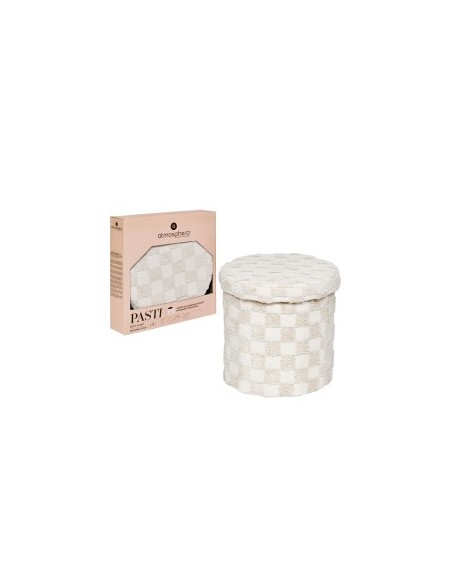POUF 207320A PASTI BIANCO 38X38CM MDF/POLIESTERE
