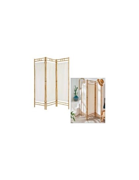PARAVENTO 206013 KAEL BIANCO 135X170CM BAMBOO