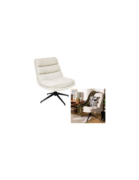 POLTRONA 207310A HARPER BEIGE GIREVOLE