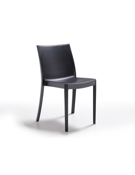 SEDIA PERLA NERO 82x55x47cm