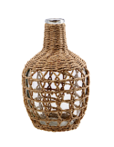 VASO 116380 VETRO/PAGLIA 18X30CM
