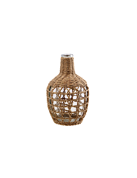 VASO 116380 VETRO/PAGLIA 18X30CM