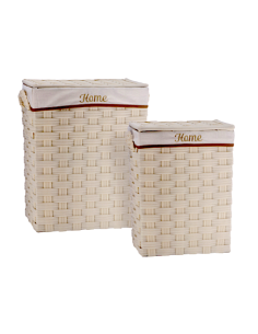 PORTABIANCHERIA 116787 2 MIS POLIESTERE CREMA 45X33X56CM