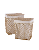 PORTABIANCHERIA 116396 2 MIS PAGLIA/METALLO 45X35X51CM