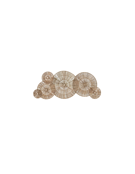 DECORAZIONE PARETE DP219243 IUTA/METALLO 116X46CM