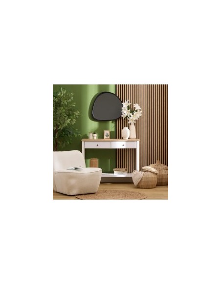 Pannello decorativo da parete Colva, legno chiaro rovere, 240x60 cm, moderno, design verticale, marca Atmosphera