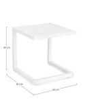 TAVOLINO 0662915 HILDE 40X40 BIANCO su TreG Ingrosso