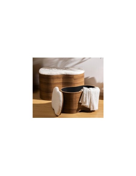 BAULE 206261 1 MIS LOE LEGNO 56X32X35CM  COPERCHIO BIANCO