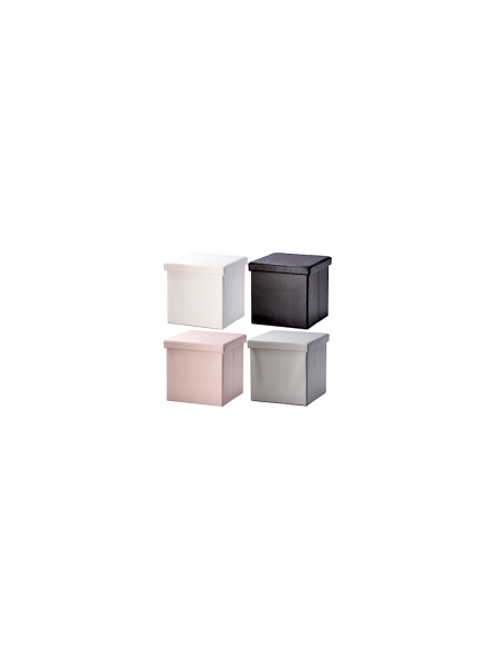 POUF PIEGHEVOLE 117282 ECOPELLE ASSORTITO 38X38X38CM