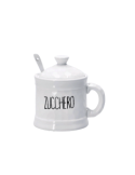 ZUCCHERIERA 115264 CERAMICA 12X9X12CM CON CUCCHIAIO