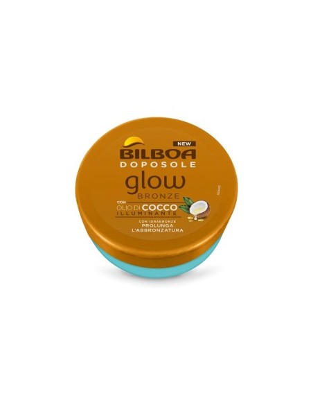 Bilboa Doposole Glow Bronze, Nutriente e illuminante, Con Idrabronze, Dermatologicamente Testato, Formato 250 ml