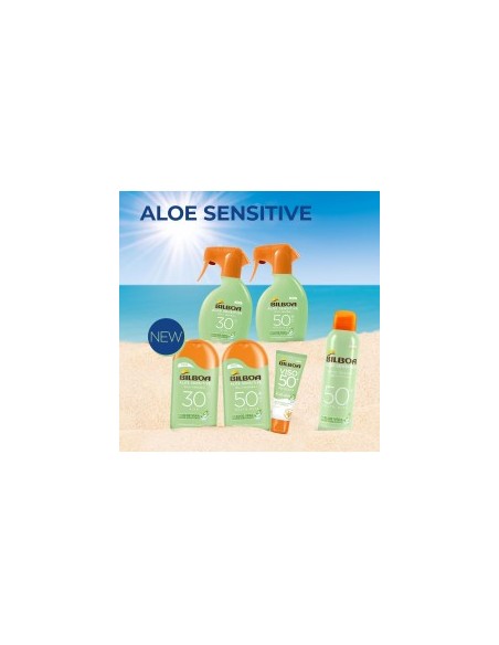 Bilboa, Protezione Solare Viso Aloe Sensitive SPF 50+, Crema Solare Alta per Pelli Sensibili, 50 ml