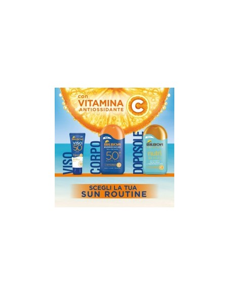 Bilboa - Crema Solare Protettiva Viso e Corpo SPF 50+ con Vitamina C - Idrata, Nutre e Protegge - Spray da 150 ml