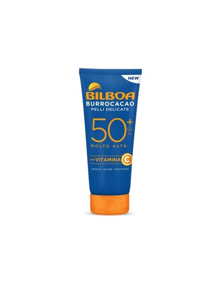 Bilboa - Crema Solare Protettiva Viso e Corpo SPF 50+ con Vitamina C - Idrata, Nutre e Protegge - Tubo da 180 ml