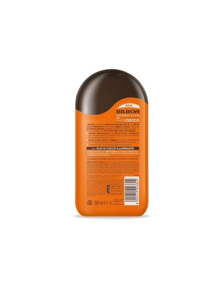 Bilboa, Latte Solare Coconut Glow SPF 15, Crema Solare con Olio di Cocco e Vitamina E, Leggera sulla Pelle, 200 ml