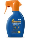 Bilboa Burrocacao Spray Solare Trigger SPF 50+, Protezione Solare Molto Alta per Pelli Sensibili, Formula con Vitamina C, 250 ml