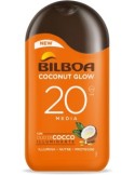 Bilboa, Latte Solare Coconut Glow SPF 20, Crema Solare con Olio di Cocco e Vitamina E, 200 ml