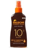 Bilboa Carrot Plus, Olio Solare Spray SPF 10, Olio Abbronzante Corpo - 200 ml