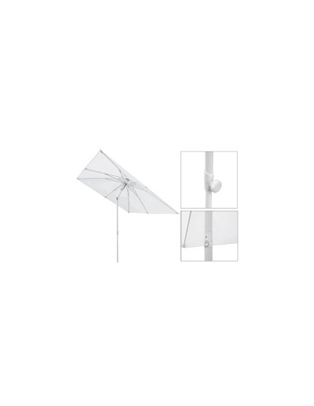 OMBRELLONE ARKANSAS 2,1X2,1MT BIANCO (base non inclusa)
