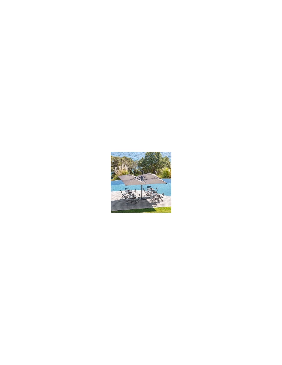 OMBRELLONE SETIRI 4X 2X2MT ARDESIA 165491 su TreG Ingrosso
