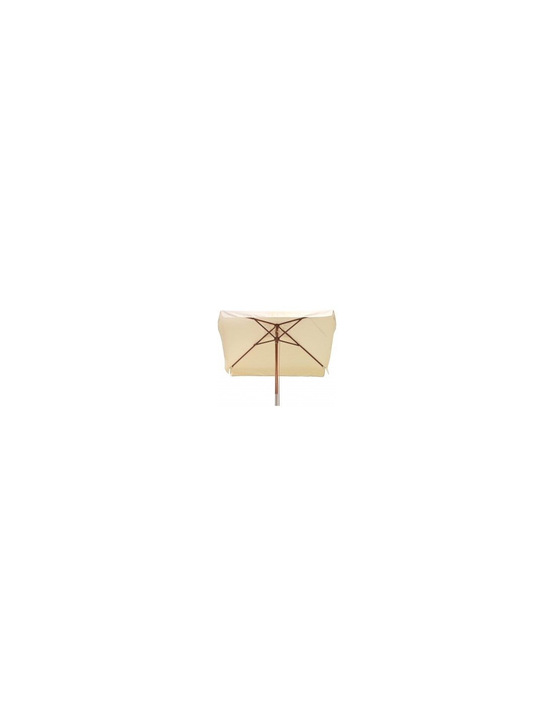 Ombrellone quadrato 2x2 in legno e telo ecru | TreG Ingrosso