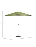 OMBRELLONE KALIFE 2.7 VERDE OLIVA su TreG Ingrosso