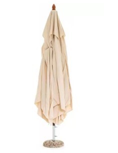 Ombrellone Oasis 3x4 m, palo centrale in legno, telo écru idrorepellente 250g/m², trattamento Scotchgard  (base non inclusa)