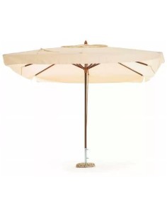 Ombrellone Oasis 3x4 m, palo centrale in legno, telo écru idrorepellente 250g/m², trattamento Scotchgard  (base non inclusa)