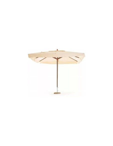 Ombrellone Oasis 3x4 m, palo centrale in legno, telo écru idrorepellente 250g/m², trattamento Scotchgard  (base non inclusa)