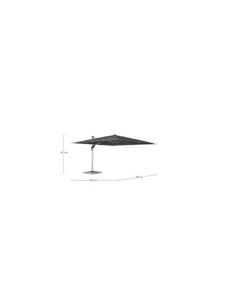 OMBRELLONE ARIES 4X4 ALLUMINIO GRIGIO SCURO (base non inclusa)