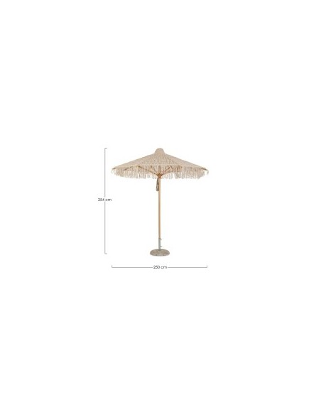 OMBRELLONE 0795439 MACRAME 2,5MT H2,5MT  NATURALE  (base non inclusa)