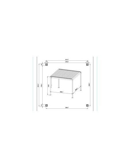 PERGOLA 0795804 GARDA 3X3 H2,4MT ANTRACITE