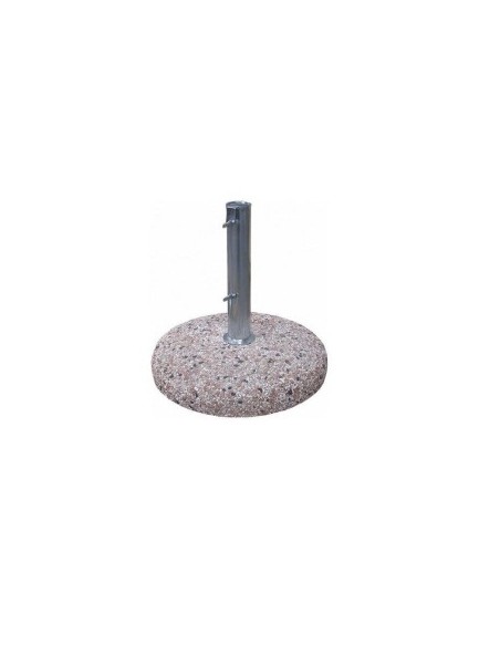 Base Ombrellone Cemento Kg55, Tubo Ø50, Cemento e Acciaio Zincato  (tubo in metallo non incluso)