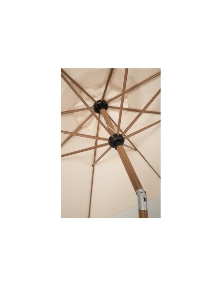 Ombrellone Palinuro 3m Beige/Naturale con Snodo, Struttura in Acciaio Trattato,  (base non inclusa)