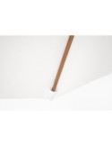 Ombrellone Palinuro 3m Bianco/Naturale con Snodo, Struttura in Acciaio Trattato (base non inclusa)
