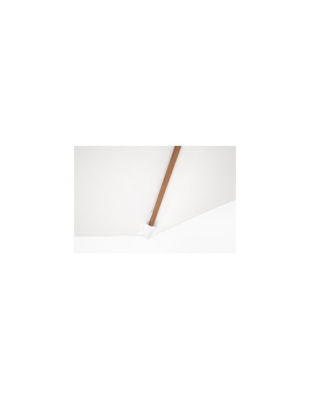 Ombrellone Palinuro 3m Bianco/Naturale con Snodo, Struttura in Acciaio Trattato (base non inclusa)