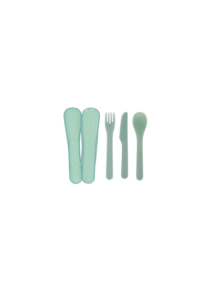 SET 3 POSATE PLASTICA W2059 CON ASTUCCIO CONTENITORE
