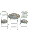 SET CAPRI TAVOLO+2SEDIE VERDE SALVIA D60CM