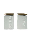 COPPIA BARATTOLI 82164 CERAMICA CAFFE/ZUCCHERO